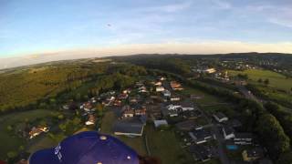 Zeitraffer der Ballonfahrt von der Rheinaue nach Germscheid bei Eudenbach [upl. by Linell222]