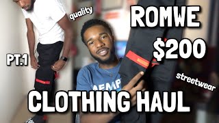 200 ROMWE MEN’S CLOTHING HAUL PT1 [upl. by Aneertak]