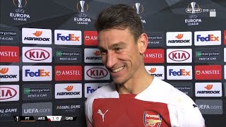 quotNow I start a new chapterquot A delighted Laurent Koscielny reflects on his journey back from injury [upl. by Anehsuc]