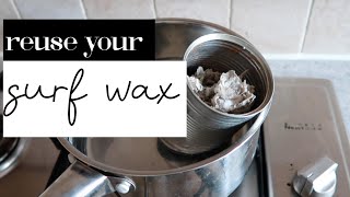 How to REUSE and make your own surfboard wax 🏄‍♀️🏄‍♀️ [upl. by Lari682]