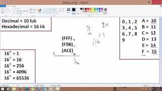16lık tabanda toplama işlemi [upl. by Ennahgiel]