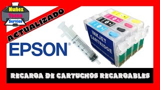 👉 Aprende a Recargar 💉 tus Cartuchos recargables Epson 🖨️ [upl. by Nomael798]