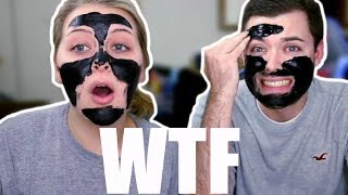 REMOVING BLACKHEADS  DIY CHARCOAL  GLUE Face Mask [upl. by Krishna]