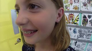 Ear piercings at tattoo parlors [upl. by Fairley]