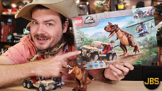 LEGO Jurassic 76941 Carnotaurus Dinosaur Chase Speed Build for Collectors 2756  Brick Builder [upl. by Nataniel19]