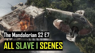 All Slave I Scenes  The Mandalorian S2E7 [upl. by Aciamaj]