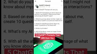 5 ChatGPT Prompts That Will Shock You 😲 chatgpt ai [upl. by Arim]