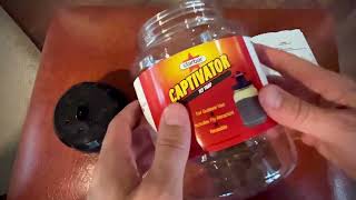 Review of Starbar Captivator Outdoor 2 Quart Reusable Fly Attachment Hanging Jar Trap [upl. by Yrellam]