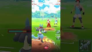 Lucario VS Blaziken PVP Fighting Battle in pokemongo [upl. by Thalassa]