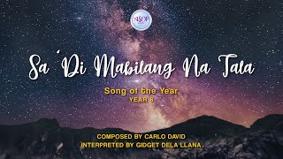 Gidget Dela Llana  Sa Di Mabilang na Tala by Carlo David Lyric Video [upl. by Sterner]