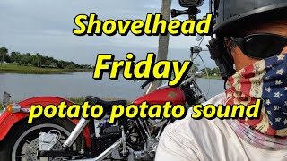 The POTATO POTATO Sound of a Shovelhead Motorcycle [upl. by Lleuqram]