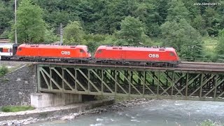 Railway Eisenbahn Tauern Zulauf entlang der Salzach Österrreich [upl. by Sublett]