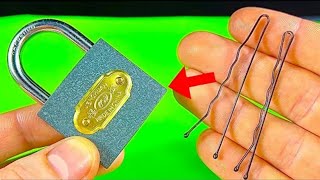 How to open a lock 🔒 With Hairpins [upl. by Clerk]