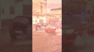 torrentialrains in Catania roads transformed into rivers and flooded streams in eastern Sicily [upl. by Iphlgenia413]