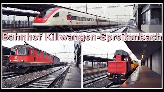 SBB Spezial und Güterzug beim Bahnhof KillwangenSpreitenbach Kanton Aargau Schweiz 2021 [upl. by Ysor]