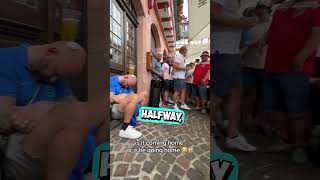 These Football Fans Pranked Him While He Was Sleeping 😳 shorts [upl. by Nahn]