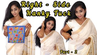 Right side hanky tuck in saree  10different styles of tucking requestedvideo SharmysVlogs [upl. by Najar]