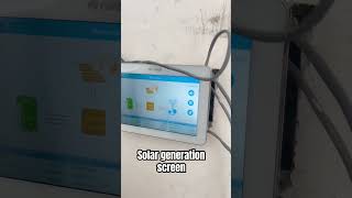 Solar generation screen solareenergy shortsvideo electrical renewableenergy [upl. by Ayatnohs]