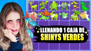 LLENANDO UNA CAJA DE POKEMON SHINY VERDES  RAID FERALIGATR  REGALO DE SHINYS [upl. by Carnay]