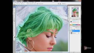 Photoshop Tutorial  Haare Färben [upl. by Kcirtapnhoj898]