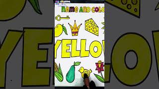 Coloring Yellow objects art coloring painting [upl. by Shay]