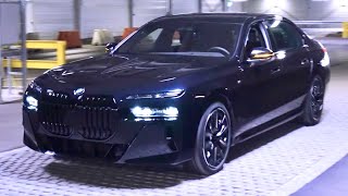 New BMW 7 Series 2023  AUTOMATED DRIVING in the plant [upl. by Brosine]