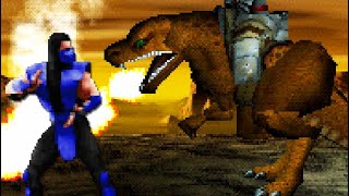 Mortal Kombat Mythologies Sub Zero PS1 All Bosses No Damage [upl. by Ninetta]