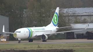 Transavia B737700 at Enschede Twente Airport [upl. by Tadich946]