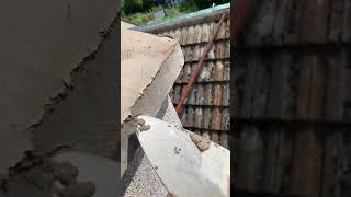 Haunching a chimney cement asmr cementasmr [upl. by Meadows]