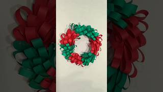 Diy christmas wreath tutorial  paper craft ideas christmas youtube shorts youtube [upl. by Shandra783]