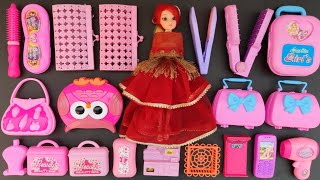 3 minutes satisfying unboxing with beautiful red 🍒♥️ barbie doll makeup toys  Miniature toys  ASMR [upl. by Weisbrodt248]