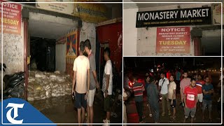 Delhi Nearly 300 shops evacuated in Monastery Market due to heavy rain [upl. by Virginia]