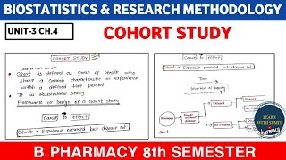 Cohort Study  Unit3 Ch4  Biostatistics and research methodology b pharm 8th semester [upl. by Drisko110]