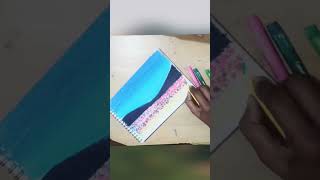 Oil Pastel landscape drawing art youtubeshorts youtube [upl. by Mayeda626]