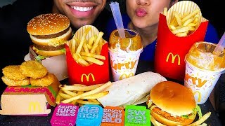 ASMR MCDONALDS MUKBANG JERRY WIFE EATING NUGGETS BIG MAC RAP MCFLURRY FRIES NO TALKING MOUTH SOUNDS [upl. by Sacks]