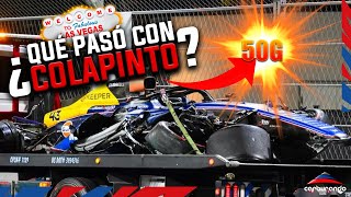 Franco Colapinto sufrió un fuerte accidente y Russell se quedó con la pole en Las Vegas [upl. by Ricoriki358]