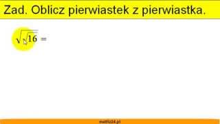 Jak obliczyć pierwiastek z pierwiastka  Pierwiastkowanie  Matfiz24pl [upl. by Phylys]