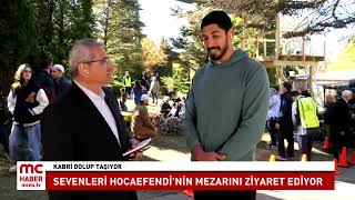 Sevenleri Hocaefendiyi kabri başında ziyaret ediyor Enes Kanter Freedom MC Habere konuştu [upl. by Thorman621]