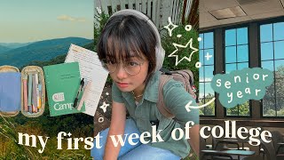 my first week of college  senior year amp back to school vlog [upl. by Fenner]