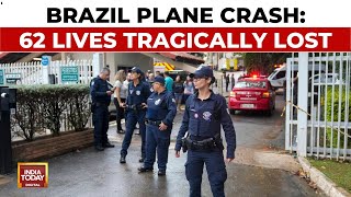 Tragic Plane Crash in Brazil Plane Spirals Downward with 62 People Onboard  India Today [upl. by Candra]