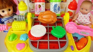 Baby doll cooking food kitchen toys Baby Doli play [upl. by Aniluap]