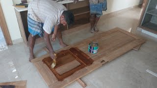 wood polish work pu sealer apply tips [upl. by Sanalda]