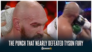 THE PUNCH THAT NEARLY DEFEATED TYSON FURY  OTTO WALLIN PUNCH THAT CAUSED SEVERE CUT DURING FIGHT [upl. by Filippa491]