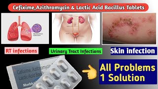 Cefixime Azithromycin amp Lactic Acid Bacillus Tablets use in hindi Morbicef Azl Tabs  Dawa jankari [upl. by Vorfeld]