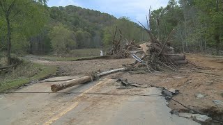 Homes roads completely destroyed in Ashe County NC by Hurricane Helene [upl. by Mall93]