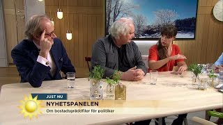 Nyhetspanelen om bostadsgräddfiler och Melodifestivalen  Nyhetsmorgon TV4 [upl. by Nalaf]