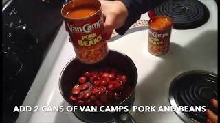 HOMEMADE BEANIE WEENIES  QUICK AND EASY MEAL [upl. by Yelyac]