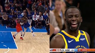 Draymond Green takes a swing at Lu Dort and hits him in the head vs OKC 😳 [upl. by Aiykan391]