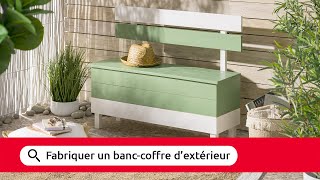 Tuto  Fabriquer un banccoffre dextérieur ☀️ mbricolage bricolage banc terrasse diy tuto [upl. by Iamhaj]