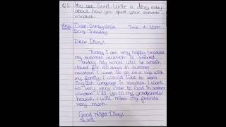 How to write diary entry on how you spent your summer vacation l l diaryentry [upl. by Ivy]